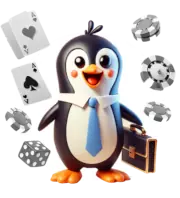 Penguin going to casino.