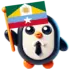Penguin holding a flag from Latam.